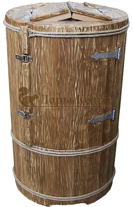 Кедровая бочка (фитобочка) «Брашированная»