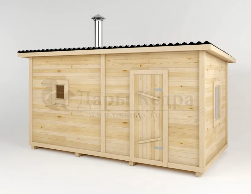 Каркасно-щитовая баня из кедра «Оптима»
