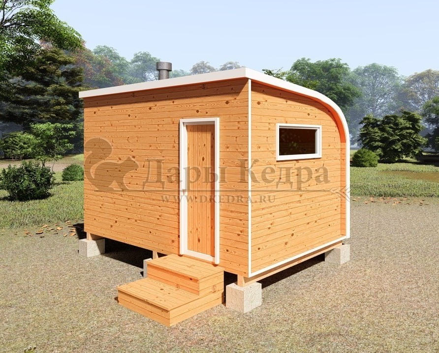 Баня «Парус» из кедра 4х2,35 м